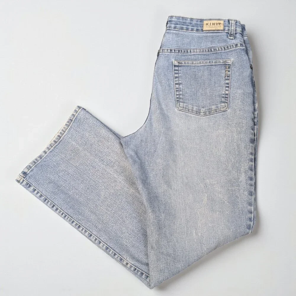 Kikit Maurice Sasson Women's Vintage Lightwash Denim Bootcut Jeans Size 16